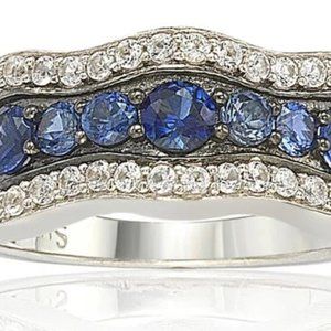 Suzy Levian Sapphire and Diamond Ring